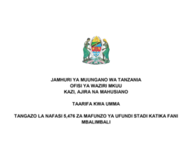 Nafasi 5,476 za Mafunzo ya Ufundi Stadi VETA