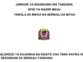 Fomu za Kujiunga na Kidato cha Tano 2026 PDF Shule Zote