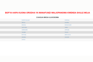 Jinsi ya Kuangalia Waliochaguliwa Kidato cha Tano 2026 na Form Six Selection 2026/2027 PDF