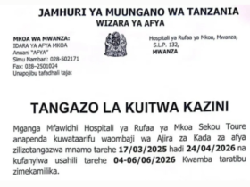Walioitwa kazini Ajira za Kujitolea Hospitali ya Rufaa ya Mkoa Sekou Toure 2026