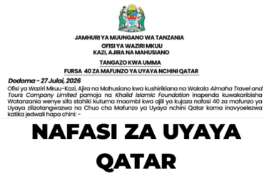 Mafunzo ya Uyaya Qatar 2026