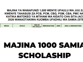 Majina ya Wanafunzi 1,000 Wanaotakiwa Kuomba Ufadhili wa Samia Scholarship (STEM) 2026