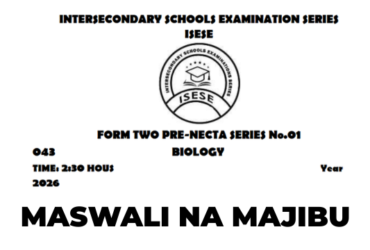 Mtihani wa Utimilifu (Pre-NECTA) wa Kidato cha Pili 2026 – Biology