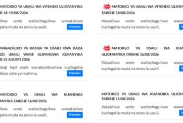 Matokeo ya Usaili Ajira Portal Aug 18-19
