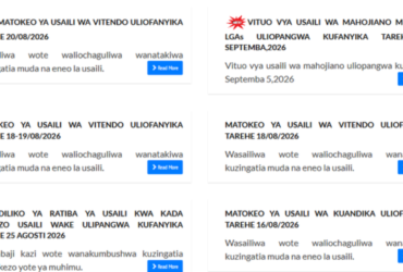 Matokeo ya Usaili Ajira Portal Aug 20