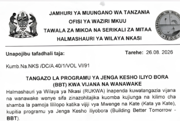 Programu ya Jenga Kesho Iliyobora (BBT) Nkasi 2026 | Fursa kwa Vijana na Wanawake