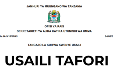 Usaili TAFORI 2026: Sekretarieti ya Ajira Yatangaza Ratiba ya Usaili kwa Waombaji wa Kazi