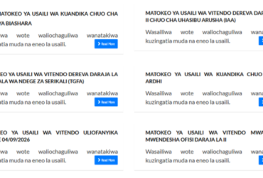 Matokeo ya Usaili Ajira Portal Sept 9-16