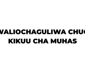 Waliochaguliwa Chuo Kikuu cha MUHAS 2026-2027