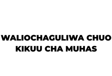 Waliochaguliwa Chuo Kikuu cha MUHAS 2026-2027