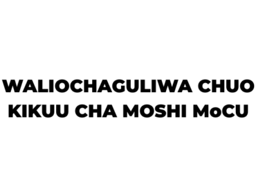 Waliochaguliwa Chuo Kikuu cha Moshi (MoCU) 2026-2027