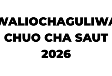 Waliochaguliwa Chuo Kikuu cha SAUT 2026-2027