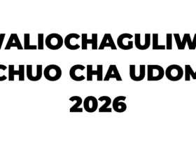 Waliochaguliwa Chuo Kikuu cha UDOM 2026-2027