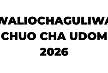 Waliochaguliwa Chuo Kikuu cha UDOM 2026-2027