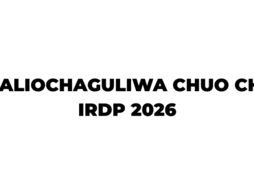 Waliochaguliwa Chuo cha IRDP 2026-2027