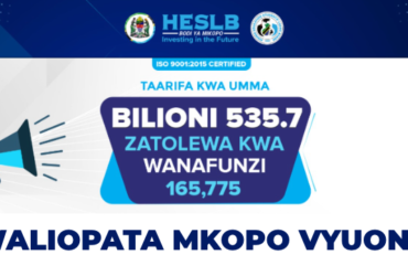 HESLB Yatoa Awamu ya Kwanza ya Mikopo 2026/2027 kwa Wanafunzi 165,775