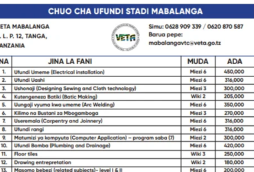 Kozi za VETA Mabalanga 2026: Muda na Ada