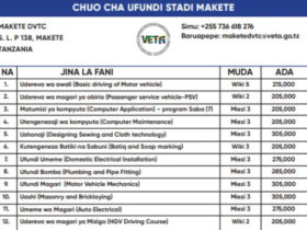 Kozi za VETA Makete 2026: Muda na Ada
