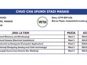 Kozi za VETA Masasi 2026: Muda na Ada