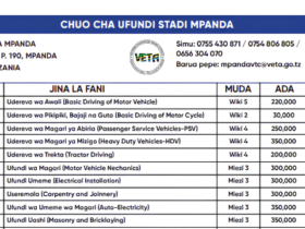 Kozi za VETA Mpanda 2026: Muda na Ada