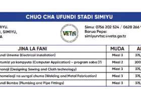 Kozi za VETA Simiyu 2026: Muda na Ada
